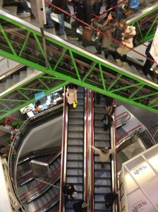 Escalators in the mall today